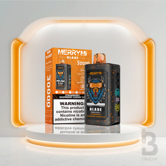 Jednorazówki - E papieros - Polska - MerryMi - Blade - 30K - Strawberry Raspberry Cherry Ice - Najtańsze